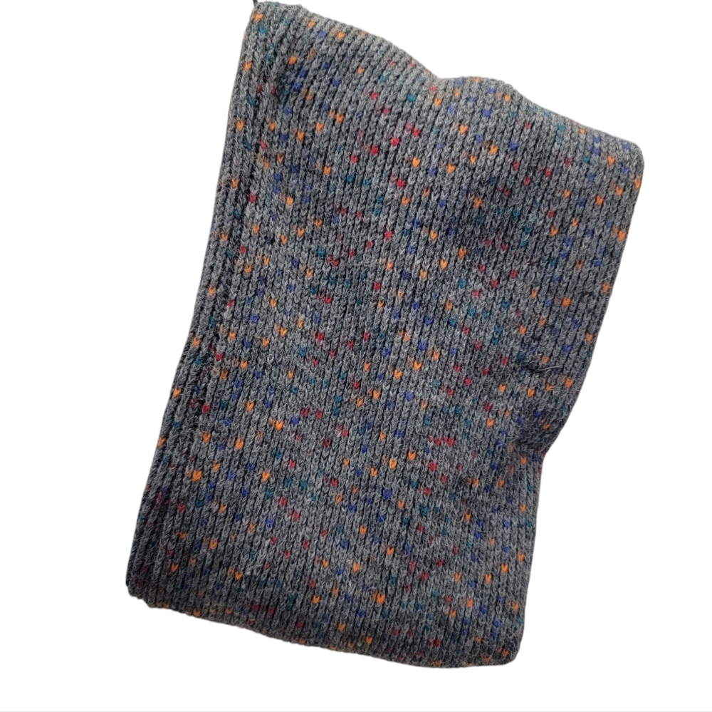 Platania Wool Speckled Cowl Scarf Gray Infinity Scarf Cowl Neck Muffler - Picture 7 of 15
